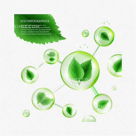 绿色生物泡泡图表图片素材免费下载 - 觅知网