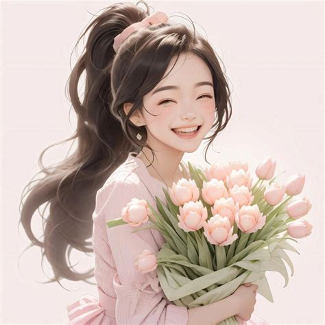手绘美女图片