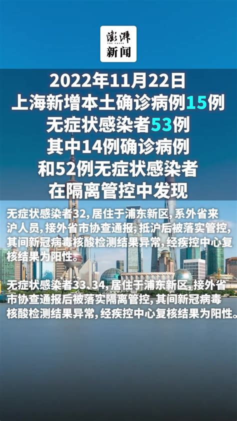 上海昨日新增本土确诊病例15例、本土无症状感染者53例_凤凰网视频_凤凰网
