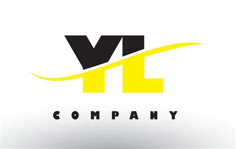 Yl yl logo de letra negra y amarilla con swoosh. 5041178 Vector en Vecteezy