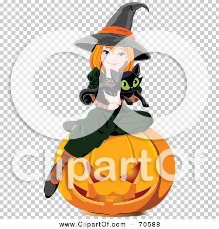 Royalty-Free (RF) Clipart Illustration of a Cute Halloween Witch ...