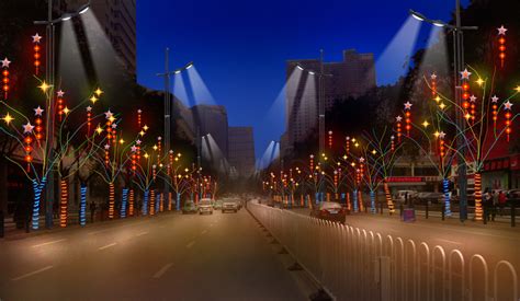 广东商友助力河源高新区兴业大道与高新三路道路亮化工程------ 定制款路灯-路灯