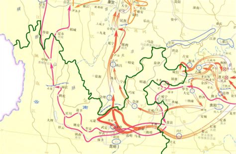 红军长征过广西路线图