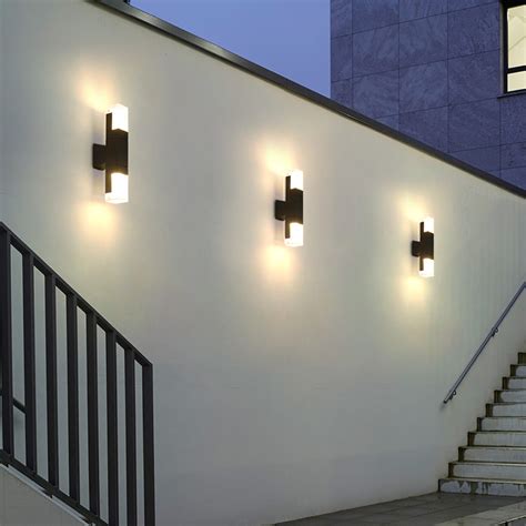 简约现代led家用过道走廊灯户外双头壁灯上下打光射灯创意墙壁 ...