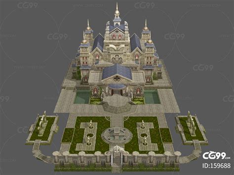 宫殿 中世纪 城堡 贵族 欧美风 写实类 手绘场景模型-cg模型免费下载-CG99