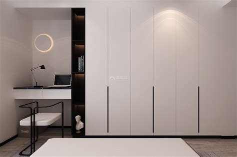 现代美式卧室整体组合柜设计_齐家网装修效果图