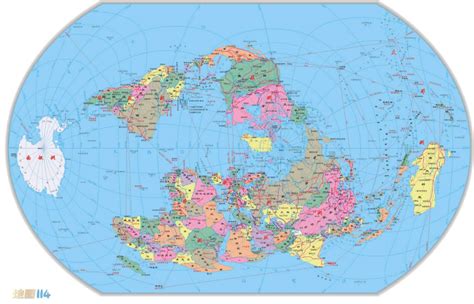 东南西北半球版世界地图(4P)-地图114网