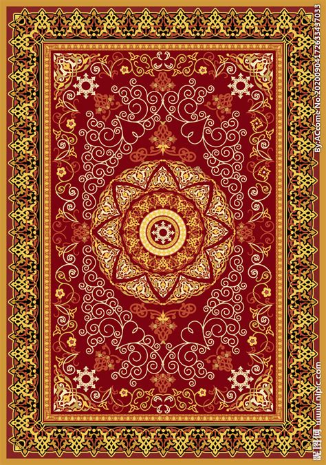 中式古典大花纹地毯 块毯 (19)材质贴图下载-【集简空间】「每日更新」