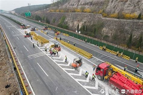 济菏高速改扩建工程最近进展，这个路段完成交通转序工作