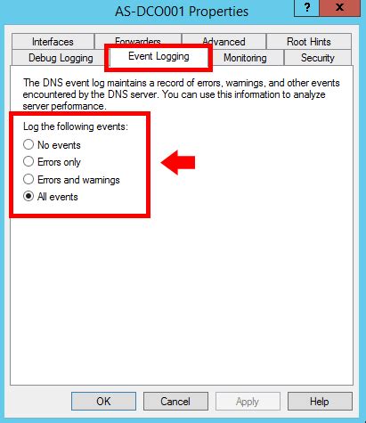 Enable Event Logging in Windows DNS ServerMustBeGeek