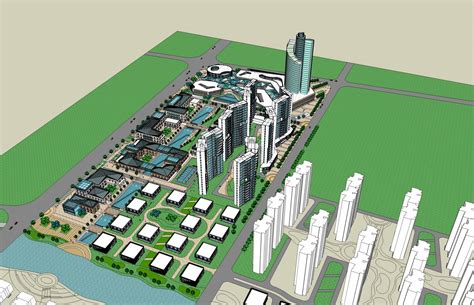 睢宁城市规划su模型下载-光辉城市