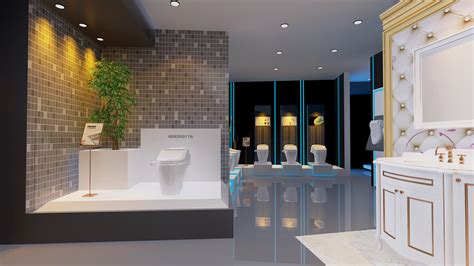 上海卫浴展览设计搭建案例_卫浴展览台设计效果图-泽迪展览公司