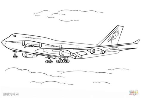 波音747怎么画,简笔画,素描图片大全(第7页)_大山谷图库