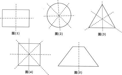 轴对称图形的对称轴是一条线段。 [ &-下列说法中，正确的个数是（ ）（1）轴对称图形只有一...