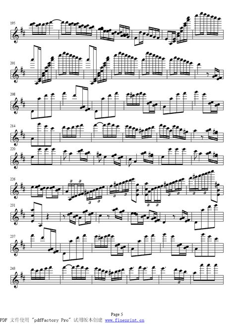帕格尼尼小提琴协奏曲1-5提琴_歌谱_曲谱_乐谱 - 多来米,123