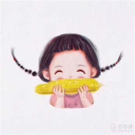 啃玉米头像女生头像温柔