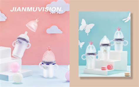母婴用品婴儿奶瓶创意场景拍摄 静物电商淘宝产品摄影摄影设计_简木视觉设计作品--致设计