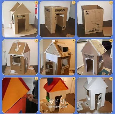 纸盒子做的小房子,怎么用纸盒做小房子_大山谷图库