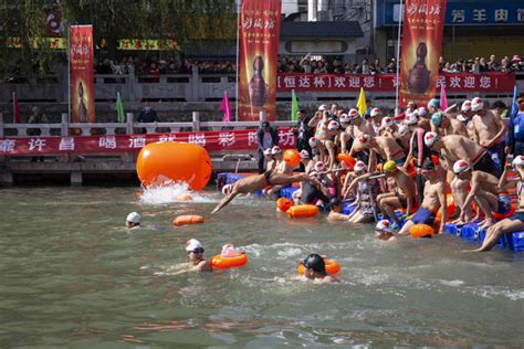 2300余名游泳健儿畅游许昌护城河-大河新闻