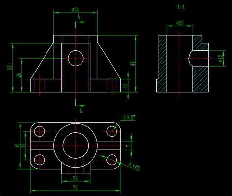 CAD三视图练习 | 晶网设计教程