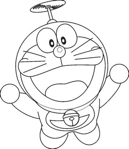 开心的哆啦A梦简笔画,绘画图片,儿童文艺-绘艺素材网
