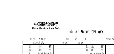中国建设银行 电汇凭证 可打印_word文档在线阅读与下载_文档网