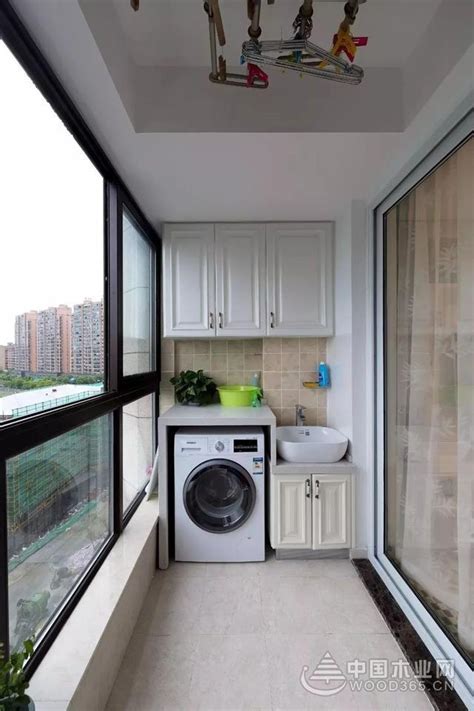 深圳全铝合金阳台柜定制一体柜组合防水嵌入式洗衣机柜订做储物柜-淘宝网