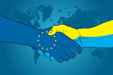 握手欧盟和乌克兰背景图片免费下载-千库网