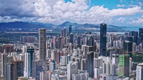 深圳福田区城市建筑群航拍—高清视频下载、购买_视觉中国视频素材中心
