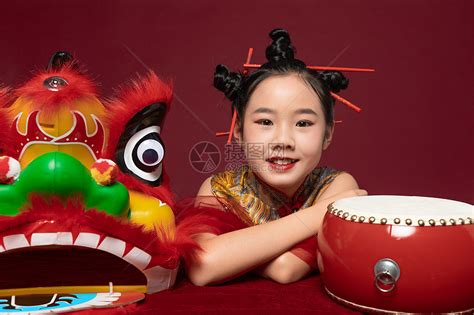 中国风潮流儿童舞狮高清图片下载-正版图片501581742-摄图网