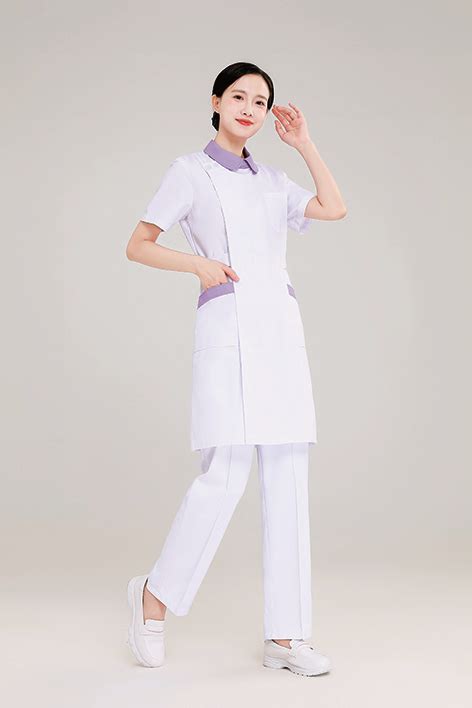 定 制冬装长袖医用护士服 娃娃领医护专用面料纯色护士服分体套装-阿里巴巴