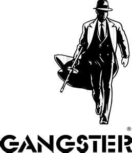 Gangster label badge emblem design elements Vector Image
