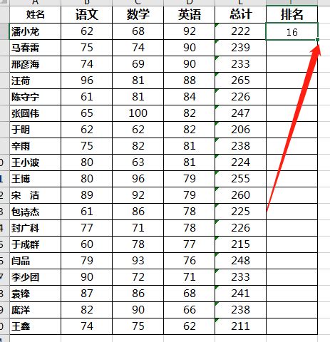 成绩排名怎么算excel（如何给学生成绩单按总成绩排名） - 天天办公网