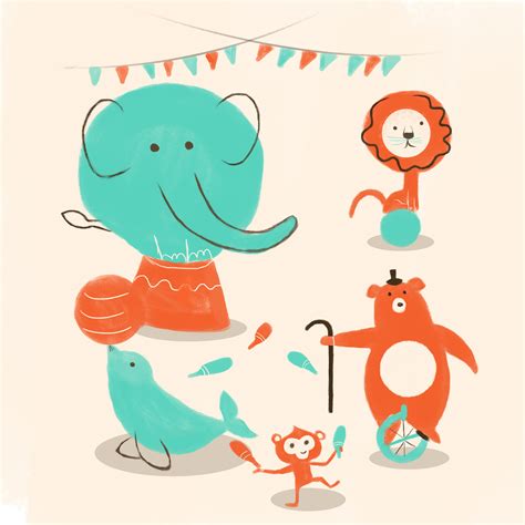 大象和朋友们|插画|儿童插画|杨三天723 - 临摹作品 - 站酷 (ZCOOL)