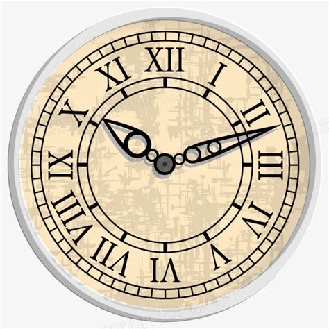 复古罗马数字表盘时钟图片素材免费下载 - 觅知网