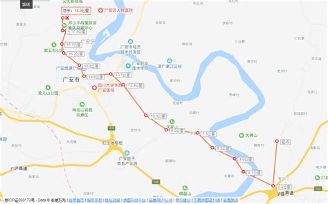 西渝高铁广安东站到广安市区各节点的距离参考-广安论坛-麻辣社区