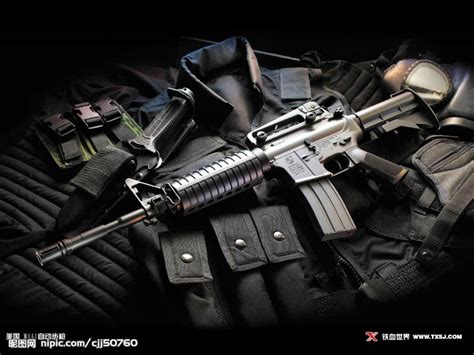 美国M4自动步枪摄影图__军事武器_现代科技_摄影图库_昵图网nipic.com