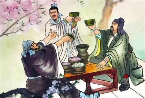 酿酒工人杜康酿酒传统古代酒文化白酒插画