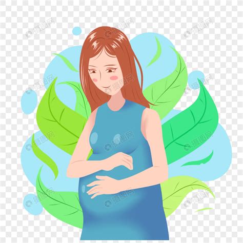母亲节怀孕女植物元素素材下载-正版素材402067673-摄图网