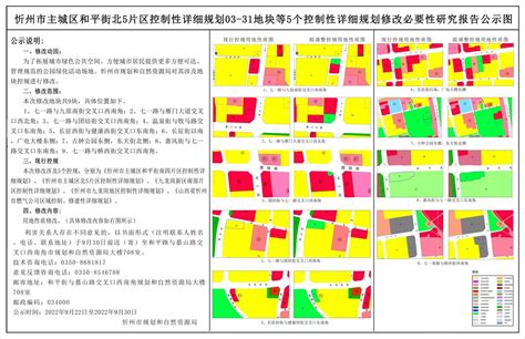 忻州市主城区和平街北5片区控制性详细规划03-31地块等5个控制性详细规划修改必要性研究报告公示图-山西忻州