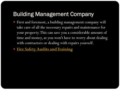 PPT - What are the different services provided by building management ...