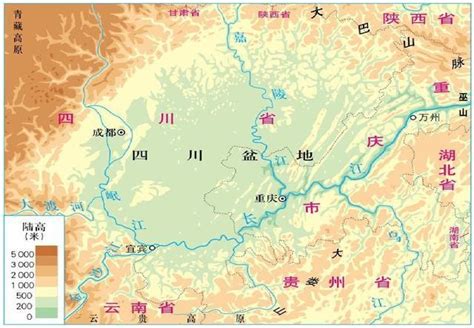 四川地形全图高清版图片