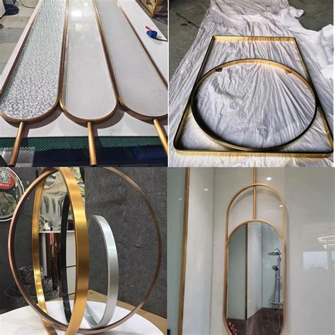 永嘉玻璃 供应铝合金边框镜子 隐形磨边镜子定制各种造型卫浴镜-阿里巴巴