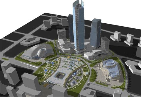 3个西宁现代超高层城市综合体建筑方案SU模型[原创]