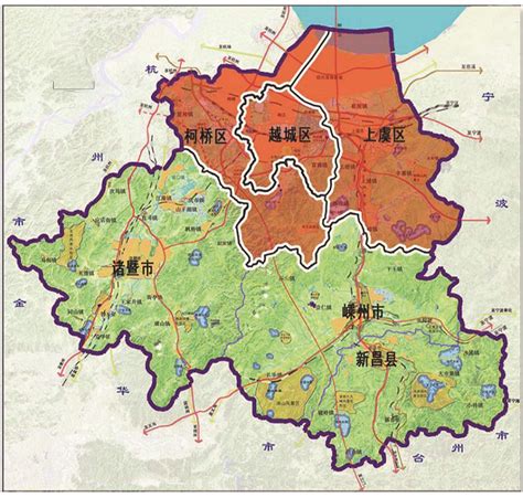 绍兴地图区域划分图,新版绍兴市区,绍兴(第4页)_大山谷图库