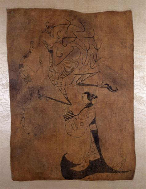 战国帛画:1-《人物御龙图》2-《人物龙凤图片