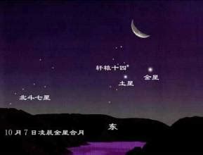 天宇上演“三星伴月”-荔枝网图片