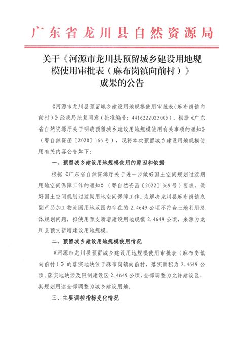 关于《龙川县国土规划总体规划（2021-2035年）》听证会参会人员名单的公告