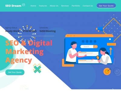 Seo Dream / Лендинг / Шаблоны Bootstrap | BootstrapТема