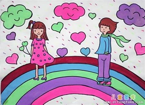 4-6岁简笔画优秀作品 带颜色小彩虹怎么画好看💛巧艺网